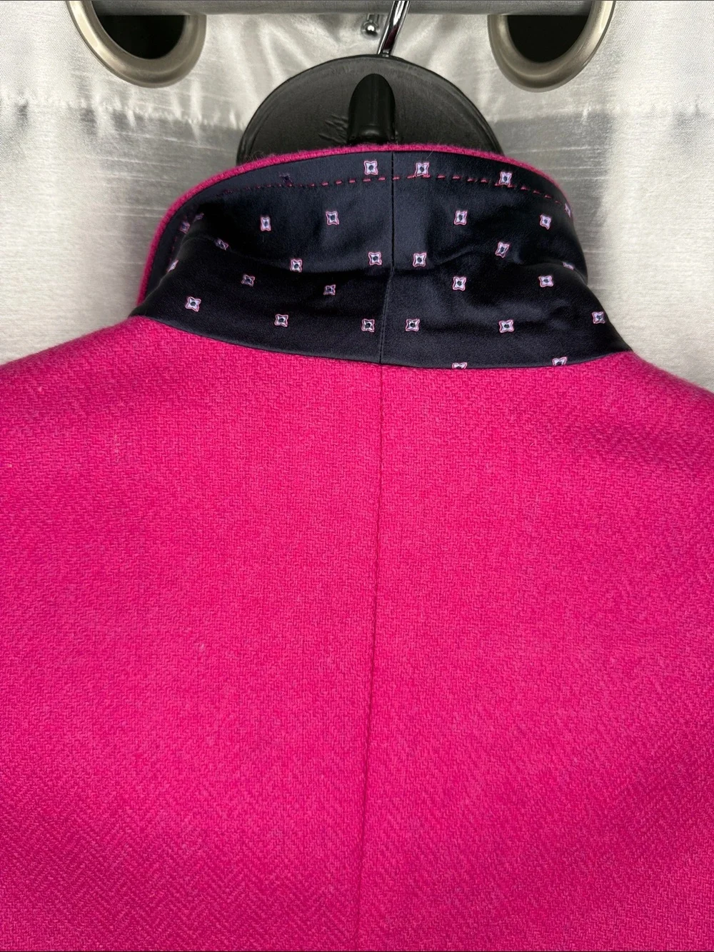 J Crew Robert Noble Scottish Wool Blazer Hot Pink Original Garment Bag Womens 10